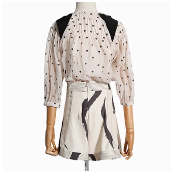 💜 Cream Mixed Media Romper Shorts Set - Picture 6 of 8